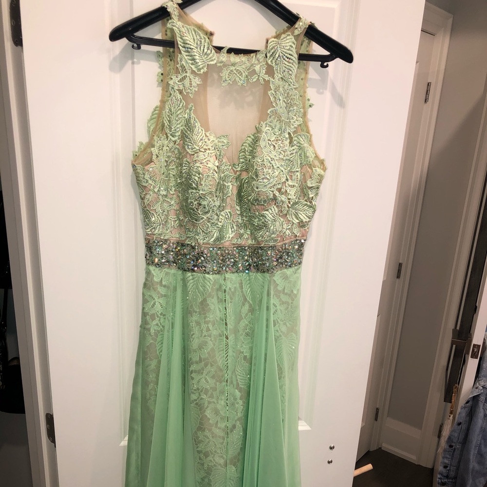 Sherri Hill Size 8 Two Length Mint Dress